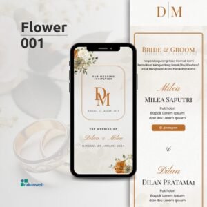 Tema flower 001 - Undangan Pernikahan Digital