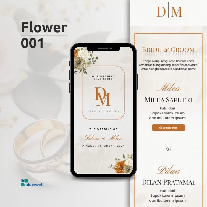 Tema flower 001 - Undangan Pernikahan Digital