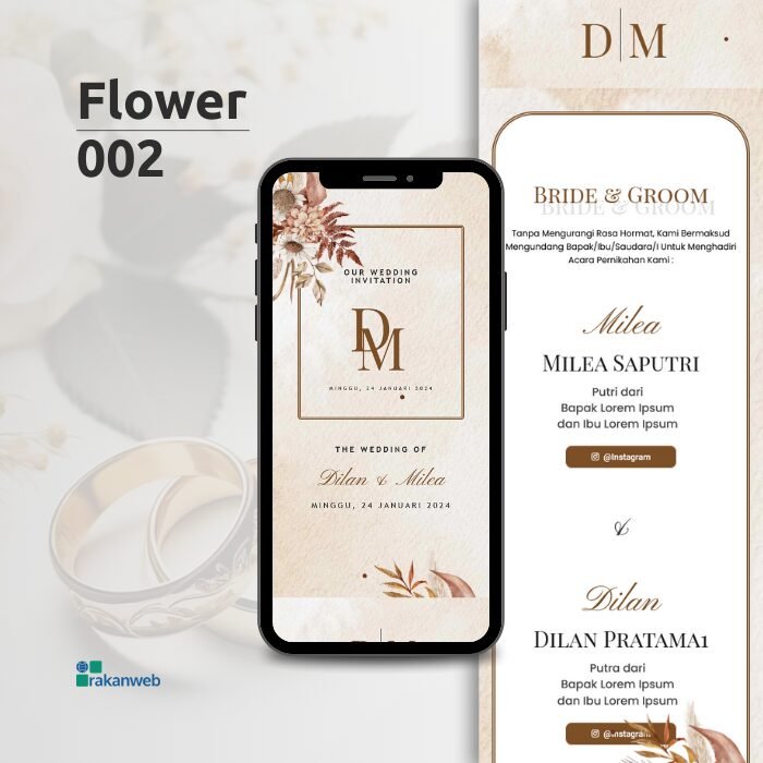 Tema flower 002 - Undangan Pernikahan Digital
