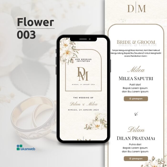Tema flower 003 - Undangan Pernikahan Digital