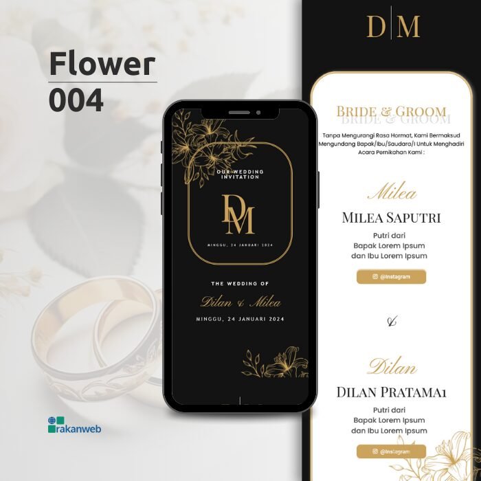 Tema flower 004 - Undangan Pernikahan Digital