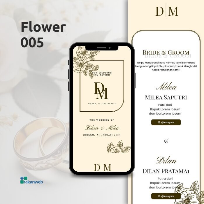 Tema flower 005 - Undangan Pernikahan Digital