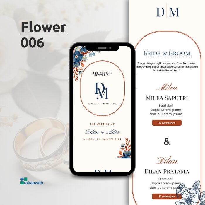 Tema flower 006 - Undangan Pernikahan Digital