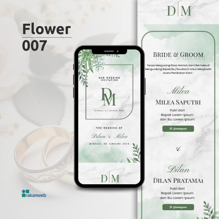 Tema flower 007 - Undangan Pernikahan Digital